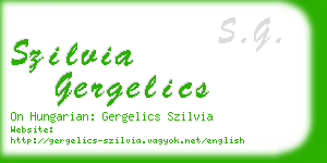 szilvia gergelics business card